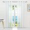 ESLIR Gardinen mit Ösen Vorhänge Ausbrenner Weiß Fensterschal Transparent Ösenschal mit Wellen Muster BxH BxH 140x245cm 2 Stück