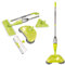 Ewbank 5PKUK 5 in 1 Universal Spray Mop Set, Easy Fill 380ml Liquid Container, Lightweight, Interchangable Heads Hard Floor Sweeper, Microfiber Pad, Triangle Head, Flat Head, Green