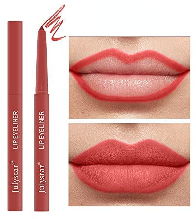 Julystar waterproof, sweat-proof and colorfast automatic lip liner matte multicolor decorative lip liner (05#)