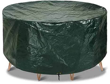 RICHIE Gartenmöbel-Abdeckungen wasserdichte Gartentischabdeckung 102x71cm Outdoor-Tischabdeckungen für Gartenmöbel Gartenabdeckungen Rund Atmungsaktiv Polyethylen für Tisch (Grün 102×71cm)