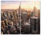 DEQORI Herdabdeckplatten Glas | 2er Set 60x52 cm | Motiv New York City Skyline | Ceranfeld Abdeckplatten in Küche | Herd-Abdeckungen universal | Glasplatten & Schneidebretter für Kochplatte
