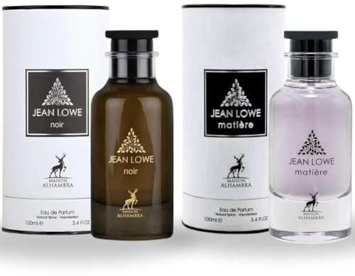 Lattafa Maison Alhambra JEAN LOWE NOIR & JEAN LOWE MATIERE - EDP Sprays 100ML (3.4 OZ) (VALUE PACK)