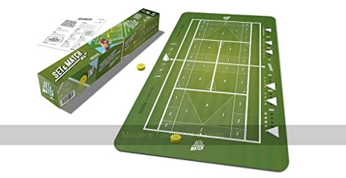 Novalis Set and Match Maxi / Giant London Edition - Wimbledon themed Grass Court - 100 x 60cm Neopren Mat - Tischtennis-Spiel - Grün