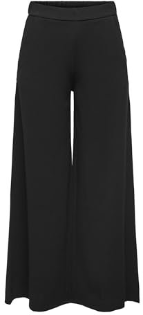 JDY Jdytanja Wide Flowy Pant Jrs, Pantaloni in Tessuto Donna, Nero, (XL) W x 32L