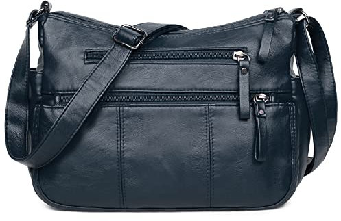 VOLGANIK ROCK Umhängetasche Damen, PU Leder Schultertasche Mehrere Taschen Handtasche Damentasche Damenhandtasche Sanft Lederhandtaschen für frauen