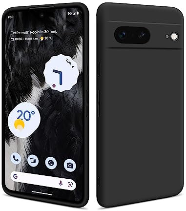 HS Products HSP Hülle für Google Pixel 7 – Matt, Stoßfest & Passgenau | Durchgefärbtes TPU Silikon Case mit Kameraschutz, Anti-Fingerprint & Staubschutz – Schwarz
