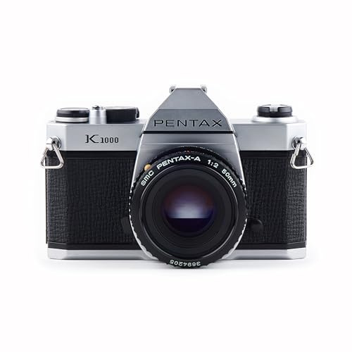 Pentax K1000 Manual Focus SLR Film Camera with Pentax 50mm Lens (Renewed)
