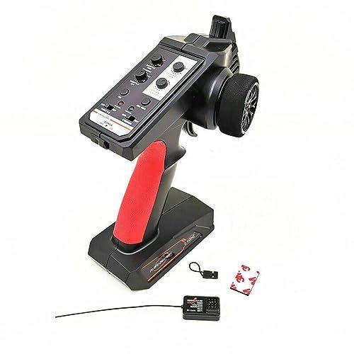 ZEZEFUFU 4 Channel 2.4GHz Transmitter+Receiver Digital Radio Control System for RC Cars Boats Anti Jamming Remote Controller