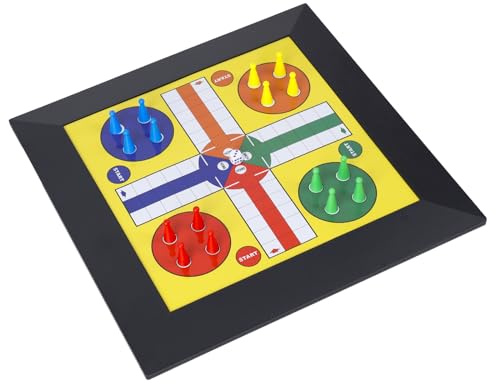 Andux Portable Chess Board Game Set with Storage Case for Kids and Adult QPYX-01 S2203-8 (Ludo)