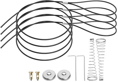 OTOTEC 2 Sets of Door Latch String Opener Kit Latches Adjustable Latch String Pull Gate Opener Latch Cable for Metal Wooden Fences Garden Backyard Door