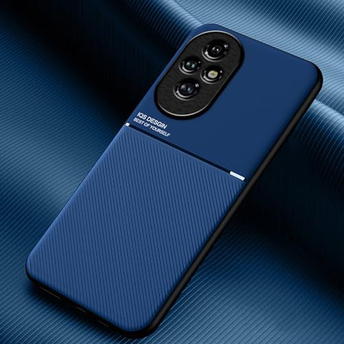 TIANCI Case for Honor 200, Skin Texture is Non-Slip and Shockproof Phone Case, [Skin-Friendly PU Leather] [Ultra-Thin TPU] Cover for Honor 200 Blue