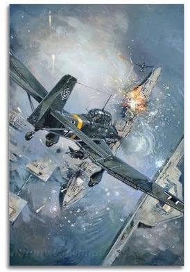 YQXTRB Fighter-Poster, Focke-Wulf Fw 190 Wurger Dive, dekoratives Gemälde, Leinwand, Wandposter und Kunstdruck, moderne Familienschlafzimmer-Dekoration, Poster, 30 x 45 cm
