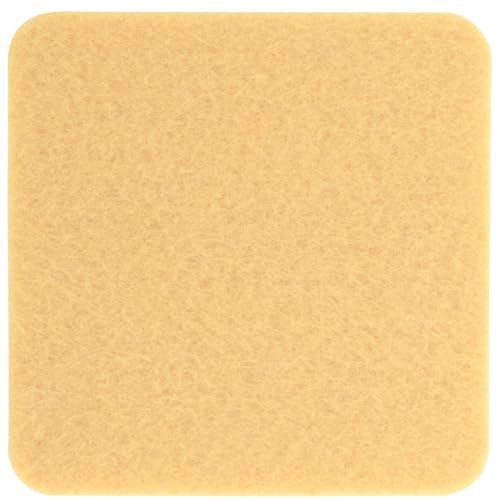 Design Filz Untersetzer eckig - 10x10cm in Sand für Glas, Getränke, Bar, Tasse, Vase