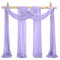 Showgeous 2 Packs Querbehang Lavendel 73cmx610cm Tüll Foto Hintergrund Hochzeit Vorhang Deko Lavendel Chiffon-Stoff Hochzeitsbogen Gardinen für Laube Hochzeit Torbogen Zeremonie Fotografie Party