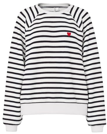 PIECES Pcgreta Ls Emb Sweat Fc