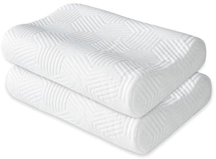 LAMB Höheneinstellbares Memory Foam Kissen Kopfkissen,Nackenkissen Nackenstützkissen Ergonomisches Kopfkissen Antischnarchkissen mit abnehmbarem Bezug, 2 Stück