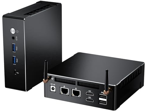 Mavsloly Mini PC with AMD Ryzen 9 6900HX, 16G DDR5 RAM, 512G PCIE4.0 SSD, Dual LAN, Support 1 * 2.5G, 2*HDMI, 1*USB-C, Triple Display, Wi-Fi 6e, Small Desktop Computer, VESA, Windows 11 Pro