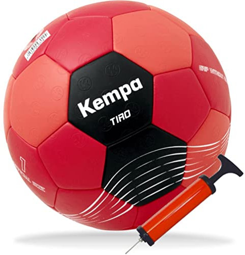 Kempa Handball Tiro extra leicht rot Größe 1 + Ballpumpe