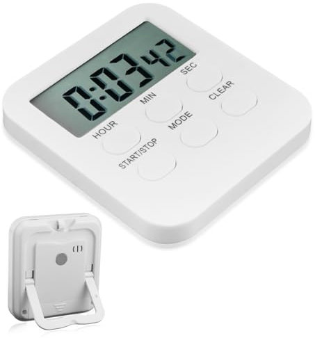 Temporizador multifunción, despertador multimodo, temporizador de cocina, despertador de aprendizaje silencioso y adhesivo, gestor de tiempo con pantalla grande, adecuado para cocina, estudio, trabajo