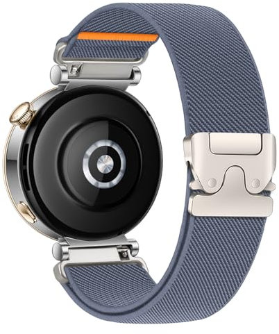 Nylon Elastisch Armband für Garmin Venu 3S/Venu 2S/Vivoactive 4S/Vivomove 3S/Forerunner 265s/255s/255s Music,18mm Robust Stoff Sport Band mit Fallschirmverschluss Armbänder für Huawei GT 5/4 41mm
