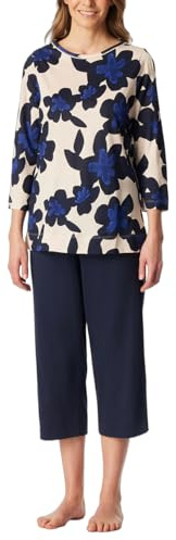 Schiesser Damen Schlafanzug Set 3/4 lang kurz Baumwolle Modal - Nightwear