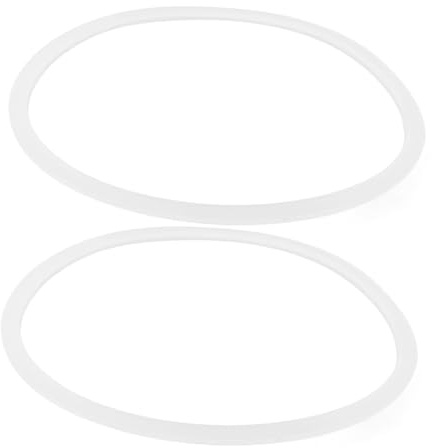 ZUNOXAZ Anneau de Couvercle de Boîte à Lunch 2 Pièces en Silicone Blanc | Joint D’étanchéité Élastique, Forme Carrée et Ronde, Contact Direct Alimentaire Sûr, Usage la Cuisine