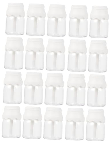 FRCOLOR Tube de Brillant à Lèvres Vide en Plastique 20pcs, Contenant Rechargeable pour Maquillage, pour Bureau et Voyage, Distributeur de Liquides Facile à Utiliser