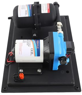 OVAQUIXI Pompe à Eau pour Camping-car, Pompe à Membrane DC 24 V avec Pressostat, 55 PSI, Idéale pour les Systèmes d'Eau de Bateau et de Camping-car (12V)