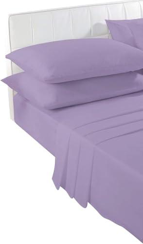 HaloTradeUK PolyCotton Pillowcases, 50x75cm, Housewife Style with Envelope Closure, Multiple Colours, Super Soft Breathable (2, Lilac)
