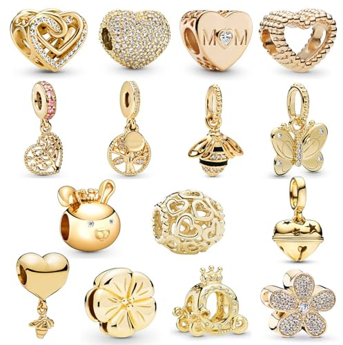 MLPKOI Colgante, Dijes con diseño de patas, Charm para mujer Pulseras Collar Infinito Corazón, Compatible Pulseras Europeos Pulsera mujeres Encantos, para pulsera, para mujeres y niñas