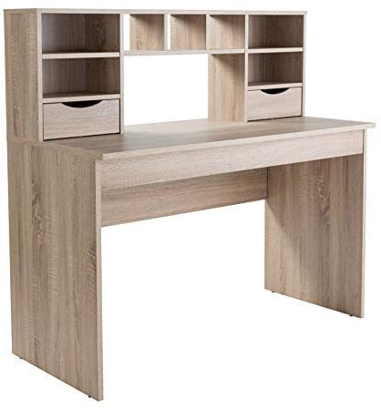 Alphason,AW2120,Albion Light Oak Desk with Hutch,Light Oak,1000x1000x570mm
