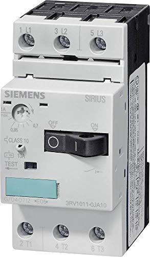 Siemens 3RV1011-1GA10 Leistungsschalter 1 St. 3 Schließer Einstellbereich (Strom): 4.5-6.3A Schal