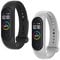 WD&CD Cinturini Compatibile per Mi Band 3/ Mi Band 4, Cinturini in Silicone, Sportivo Colorato Regolabile Bracciali Compatibile per Xiaomi Band 3/4-2 Pezzi (Nero, Grigio)