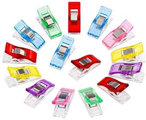 50pcs merveille clips quilting accessoires multicolore goupilles de quilting clips en plastique pinces pour la fabrication de couture, multicolore