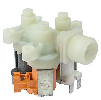 MIRTUX Kit 1 Electroválvula 3 Vias de Entrada Compatible con AEG, Zanussi, Electrolux, LG - Electroválvula Entrada y Salida 90º de 220V para Lavadoras - Recambio de Electroválvula para LG de Calidad