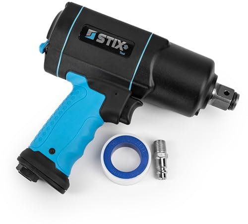 STIX Avvitatore ad aria compressa STT-22 3/4, coppia di rilascio massima 2200 Nm, avvitatore ad aria compressa con meccanismo a doppio martello ad alte prestazioni e braccio di vibrazione