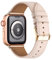 QAZNZ Bracelet en cuir véritable pour Apple Watch Series 6 5 4 3 2 1 42mm 44mm Sable rose/or rose.