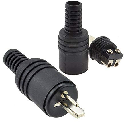 TopHomer 1 Pc 2 Pin DIN Male Connectors Plugs, HiFi Loud Speaker Cable Plugs with Screw Connections