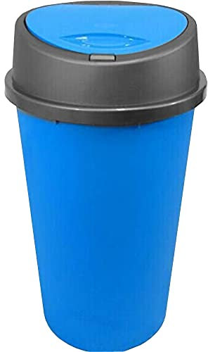 KetoPlastics KITCHEN BIN 45 Liter 45 Litre 45L TOUCH BIN Colour Bin for Home Garden Office School Kitchen Bathroom Touch Top Bin Portable Pedal Bin Removable Lid - BLUE