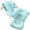 Primabobo Insert de baignoire réglable pour nouveau-nés, bébés et tout-petits jusqu'à 20 kg avec 3 clips de fixation, filet et rembourrage en EPS (turquoise)