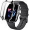 PaceBid Coque Compatible avec Amazfit GTS 3, Tout Autour de Protection Housse en TPU Transparent de Protection Transparent Haute Définition pour Amazfit GTS 3- Noir