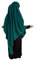 Yaqeen XL-Khimar-Dreieck-Hidschab für Muslime, einteilig, weicher Kreppstoff, Kopftuch, Material, Chadors, Arabien, islamisches Gebetskleid, muslimische Schals, Körperabdeckung, waldgrün,