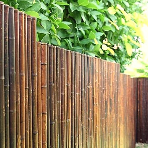 DE-COmmerce® Clôture en bambou de qualité supérieure Pare-vue ATY Nigra, fermé en haut, clôture enroulée, clôture de jardin, pare-vue pour jardin, terrasse, balcon (HxL) 90 cm x 180 cm