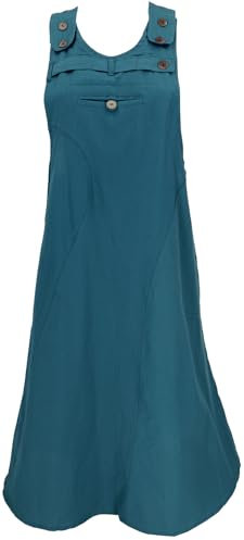 GURU SHOP Gonna salopette da donna in cotone, nero, 42