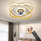 Deckenventilator mit LED Beleuchtung Deckenlampe Ventilator 3343 gold Ø 50cm mit Fernbedienung Lichtfarbe/Helligkeit einstellbar dimmbar LED Deckenleuchte fan ceiling light (fan 3343 gold)