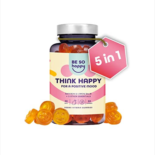 Gummies pour l’équilibre émotionnel | Avec du safran, de la mélisse, de la camomille et de la vitamine B6 | Pour la sérénité et une bonne humeur | 60 gélules | Vegan, sans gluten et sans lactose