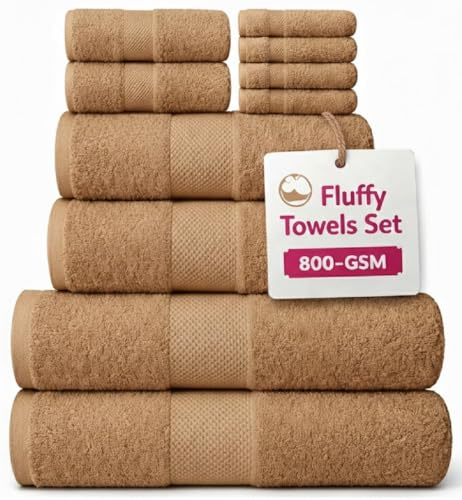 EDB Premium Super Jumbo Extra Large Bath Sheet 100% Egyptian Cotton 800-GSM Soft Towels Quick Dry Highly Absorbent Face Cloth, Hand Towel, Bath Towel Hotel, Gym Quality (1X Bath Towel, Latte)