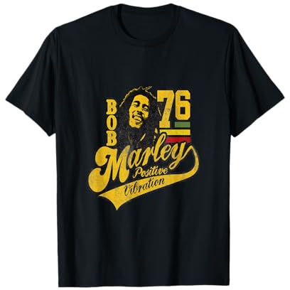 Bob Marley Positive Vibrations Fußball T-Shirt