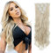 Elailite Clip In Extensions, 140g 8 Teile Set 18 Clips Haarverlängerun 60cm günstig Gewellt Haarteil Natürlich Waschbar - Aschblond & Bleichblond