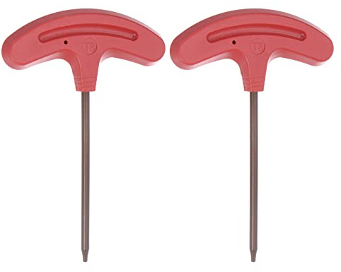 sourcing map 2Stk Torx Schraubenzieher T8 S2 Stahl T Griff Stern Schlüssel Schraubenschlüssel für CNC Lather Werkzeug Halter